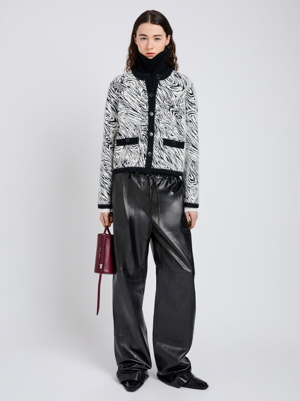 Proenza Schouler Proenza Schouler White Label Amina Jacket In Jacquard Alpaca - Black/White Zebra