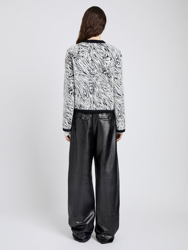 Proenza Schouler Proenza Schouler White Label Amina Jacket In Jacquard Alpaca - Black/White Zebra