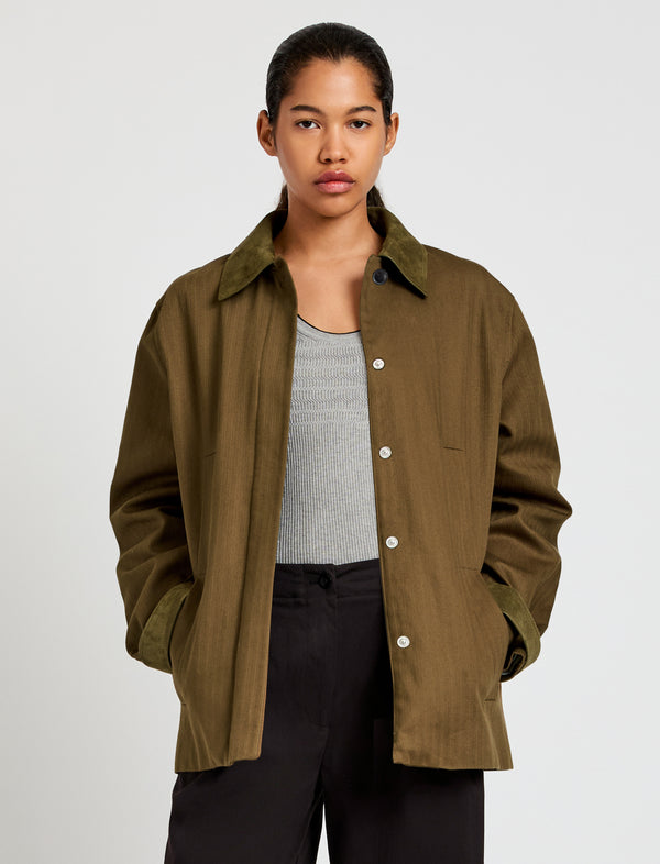 proenza schouler Proenza Schouler White Label Angela Jacket in Fine Herringbone - Wood