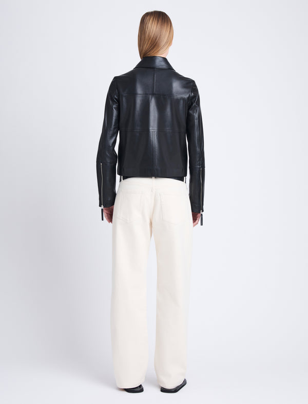 Proenza Schouler Proenza Schouler White Label Annabel Jacket In Lightweight Leather - Black