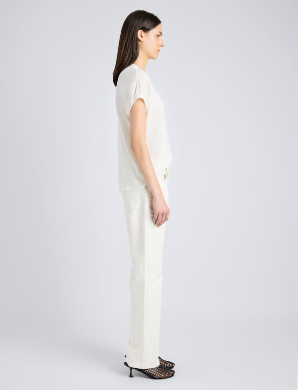 Proenza Schouler Proenza Schouler White Label Ares Top In Lightweight Cashmere - Ivory