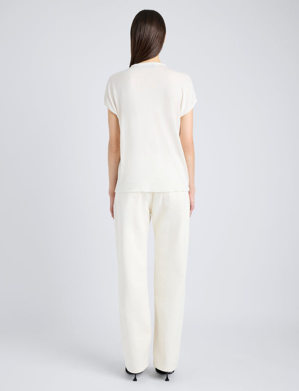 Proenza Schouler Proenza Schouler White Label Ares Top In Lightweight Cashmere - Ivory