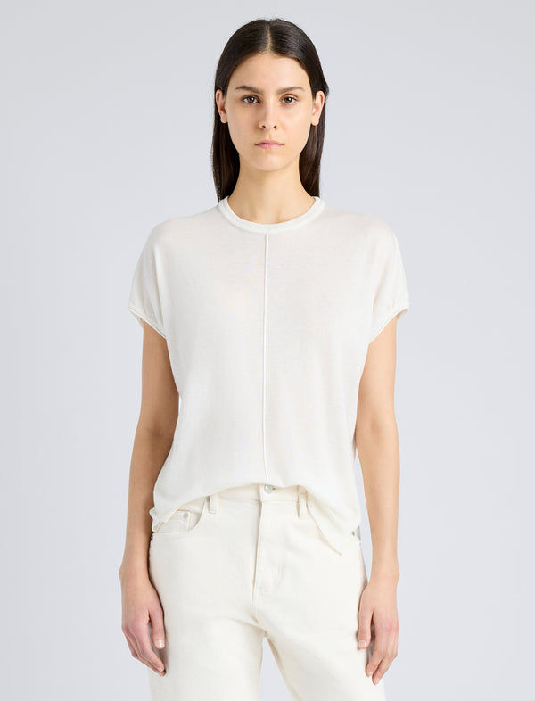 proenza schouler Proenza Schouler White Label Ares Top in Lightweight Cashmere - Ivory