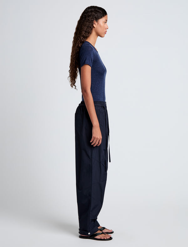 Proenza Schouler Proenza Schouler White Label Aston Pant In Tech Cotton - Navy