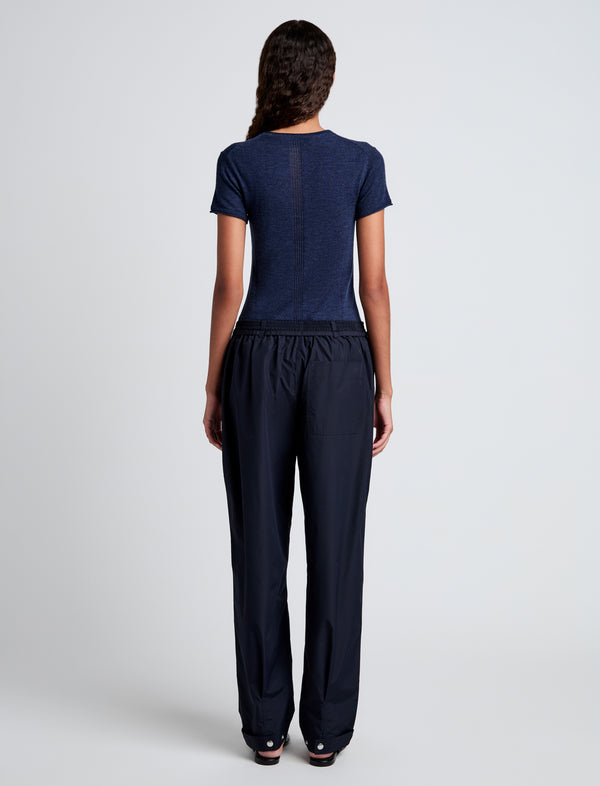 Proenza Schouler Proenza Schouler White Label Aston Pant In Tech Cotton - Navy