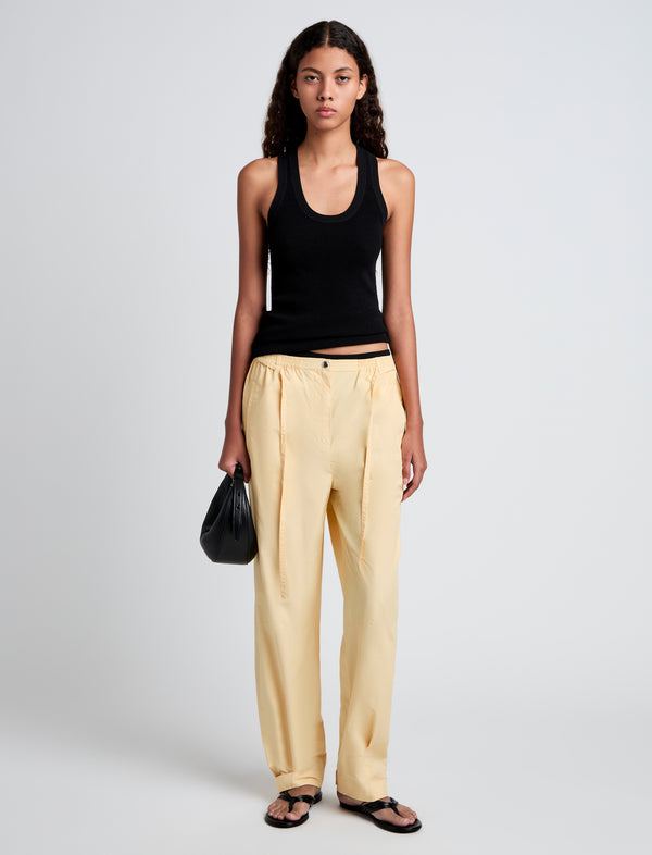 proenza schouler Proenza Schouler White Label Aston Pant in Tech Cotton - Light Wheat