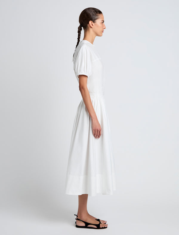 Proenza Schouler Proenza Schouler White Label Austin Skirt In Cotton Sateen - White