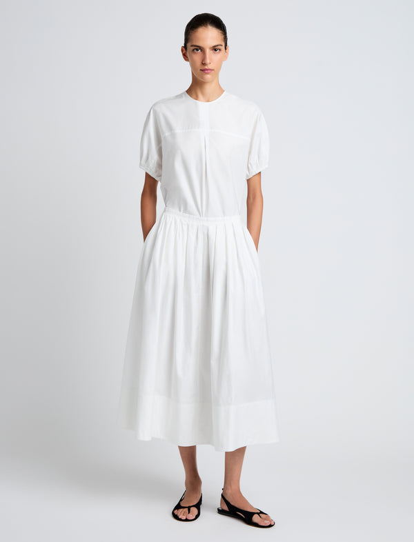 proenza schouler Proenza Schouler White Label Austin Skirt In Cotton Sateen - White