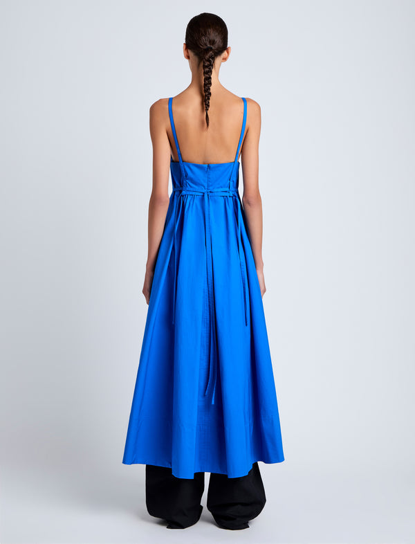 Proenza Schouler Proenza Schouler White Label Barker Dress In Stretch Poplin - Cyan