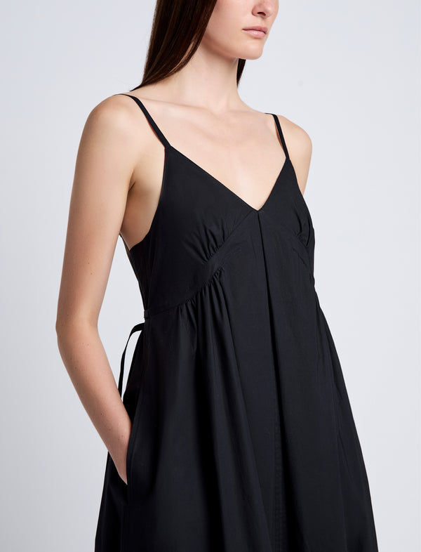 Proenza Schouler Proenza Schouler White Label Barker Dress In Stretch Poplin - Black