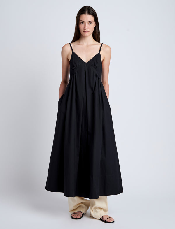 proenza schouler Proenza Schouler White Label Barker Dress in Stretch Poplin - Black