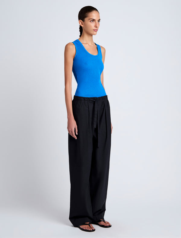 Proenza Schouler Proenza Schouler White Label Barrett Pant In Stretch Poplin - Black