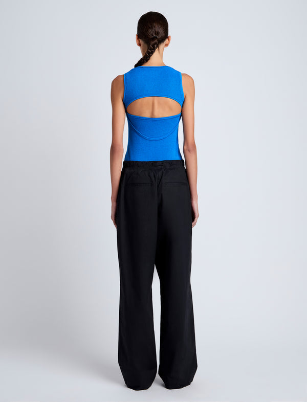 Proenza Schouler Proenza Schouler White Label Barrett Pant In Stretch Poplin - Black