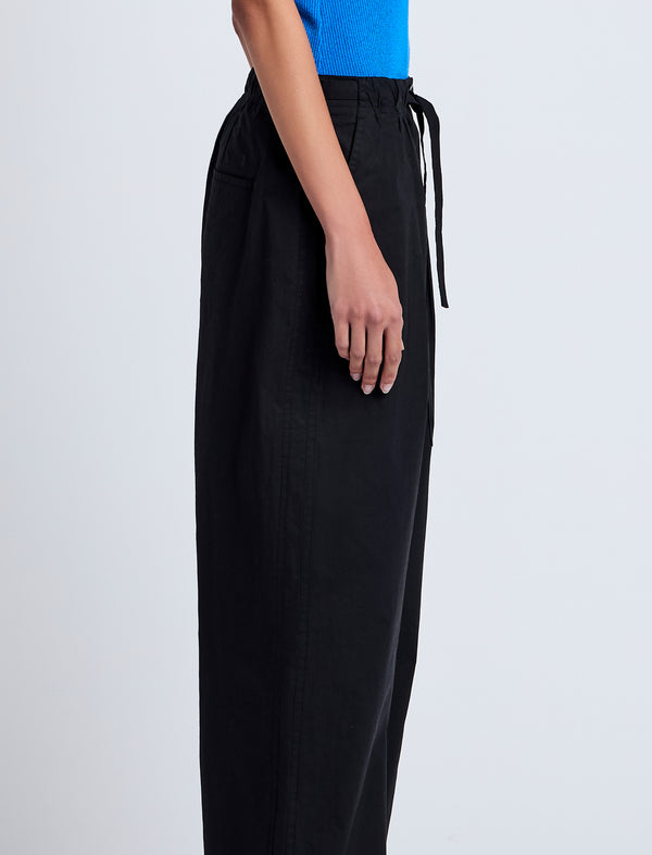 Proenza Schouler Proenza Schouler White Label Barrett Pant In Stretch Poplin - Black