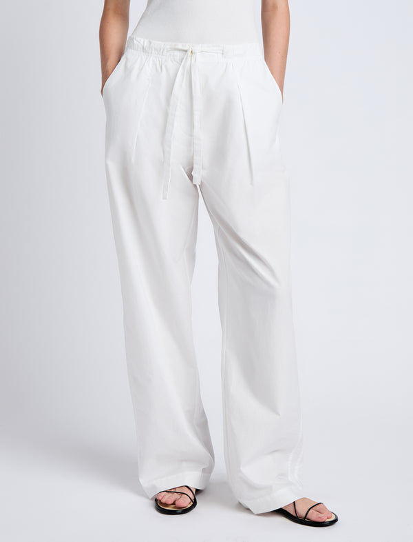 Proenza Schouler Proenza Schouler White Label Barrett Pant In Stretch Poplin - White
