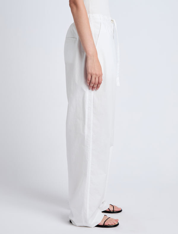 Proenza Schouler Proenza Schouler White Label Barrett Pant In Stretch Poplin - White