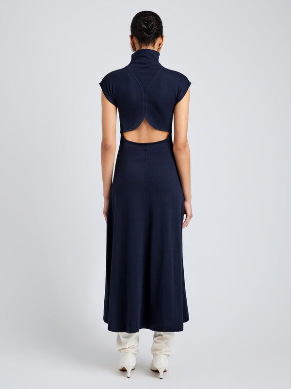 Proenza Schouler Proenza Schouler White Label Brea Dress In Brushed Rib - Navy