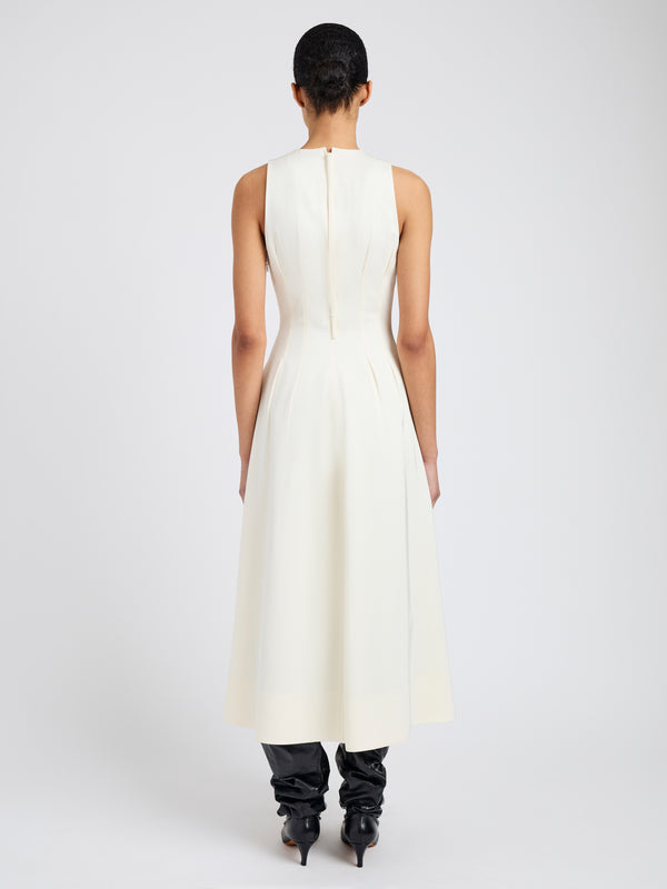 Proenza Schouler Proenza Schouler White Label Bronwyn Dress In Merino Wool Twill - Bone