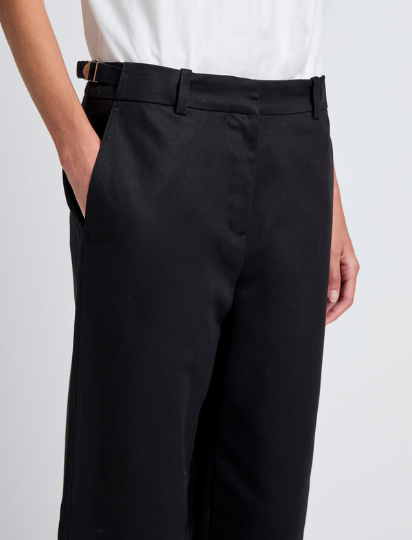 Proenza Schouler Proenza Schouler White Label Cali Pant In Stretch Cotton Suiting - Black