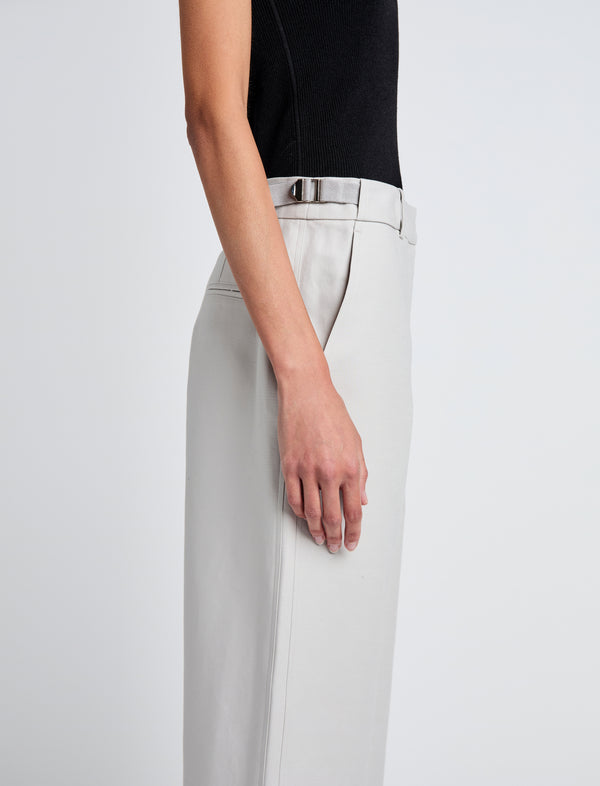 Proenza Schouler Proenza Schouler White Label Cali Pant In Stretch Cotton Suiting - Pale Grey