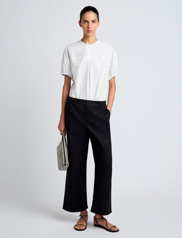 proenza schouler Proenza Schouler White Label Cali Pant in Stretch Cotton Suiting - Black
