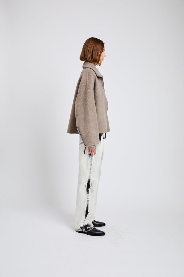 Proenza Schouler Proenza Schouler White Label Carina Jacket In Splittable Wool - Walnut Melange