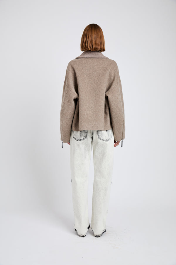 Proenza Schouler Proenza Schouler White Label Carina Jacket In Splittable Wool - Walnut Melange