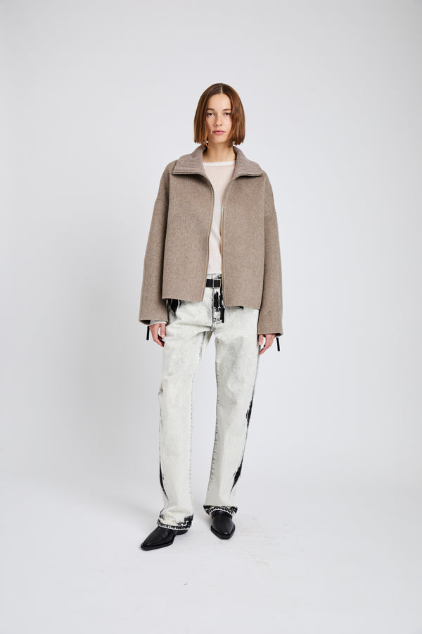 Proenza Schouler Proenza Schouler White Label Carina Jacket In Splittable Wool - Walnut Melange