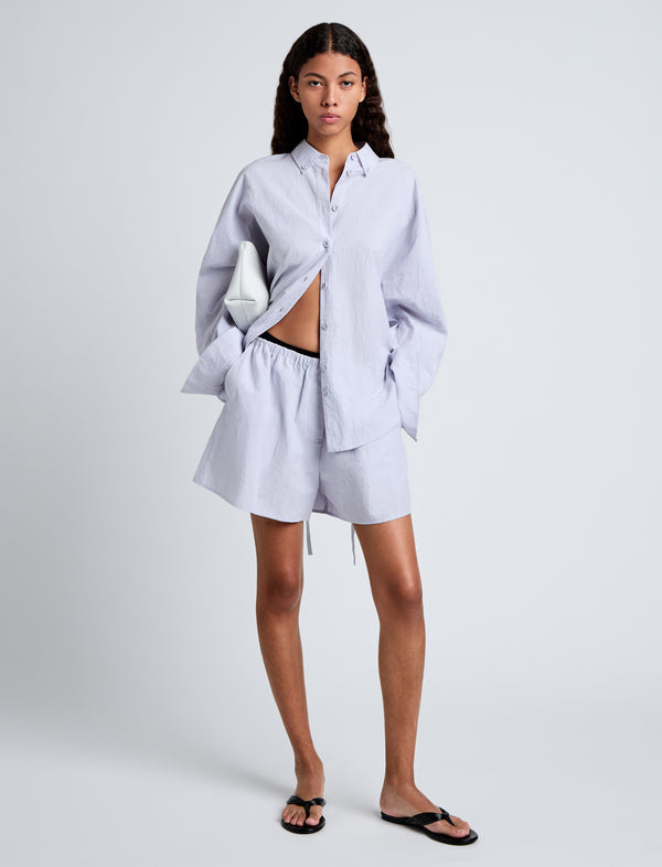 Proenza Schouler Proenza Schouler White Label Caroline Shirt In Linen Shirting - Light Oxford Melange