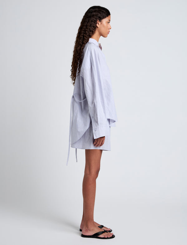 Proenza Schouler Proenza Schouler White Label Caroline Shirt In Linen Shirting - Light Oxford Melange