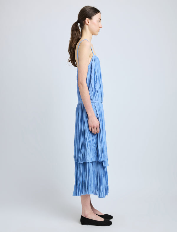 Proenza Schouler Proenza Schouler White Label Clyne Dress In Pleated Jersey - Pool