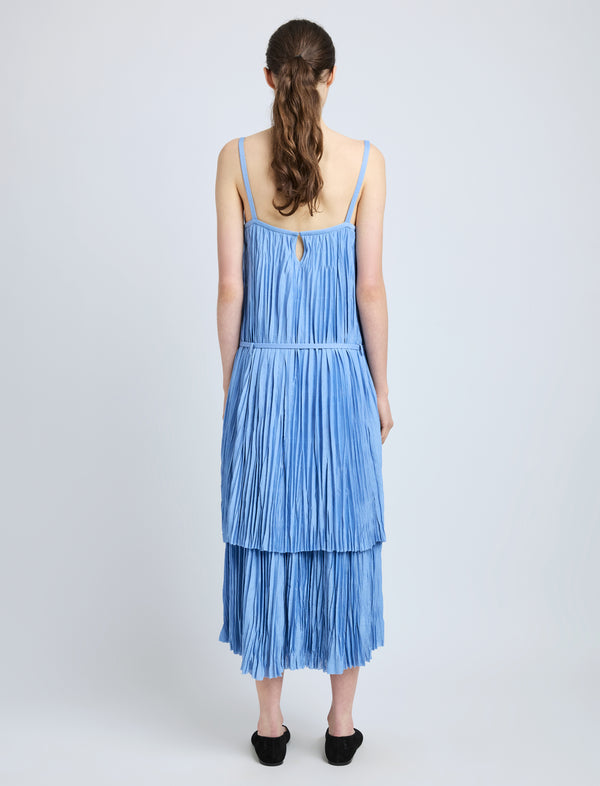 Proenza Schouler Proenza Schouler White Label Clyne Dress In Pleated Jersey - Pool