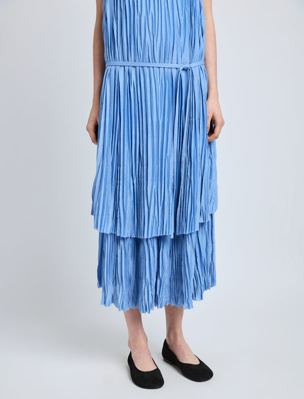 Proenza Schouler Proenza Schouler White Label Clyne Dress In Pleated Jersey - Pool