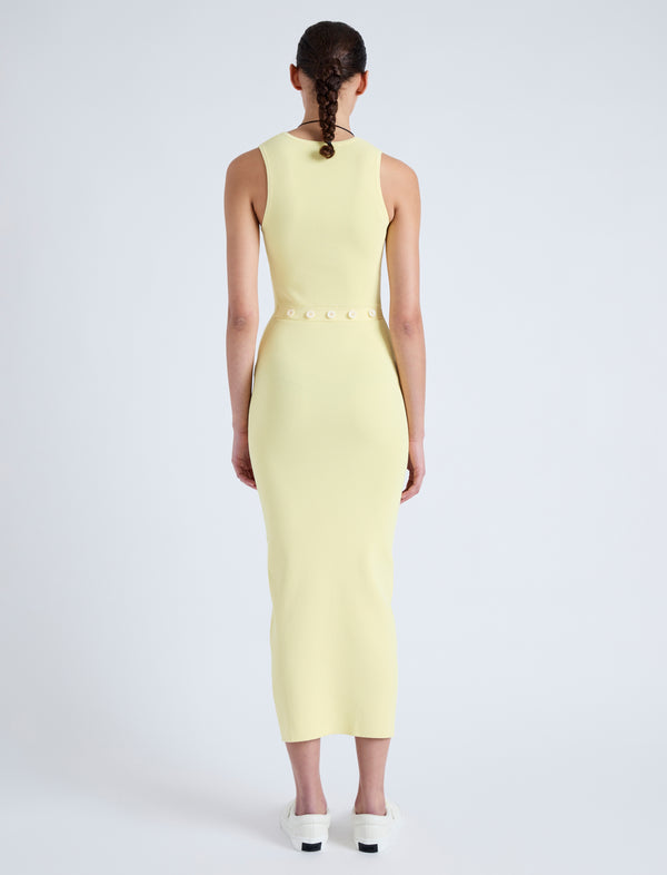 Proenza Schouler Proenza Schouler White Label Cole Knit Dress In Viscose Rib - Pale Yellow