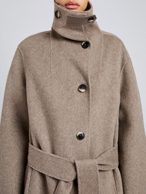 Proenza Schouler Proenza Schouler White Label Corey Coat In Splittable Wool - Walnut Melange