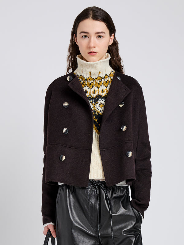 proenza schouler Proenza Schouler White Label Courtney Jacket in Double Face Wool - Hickory