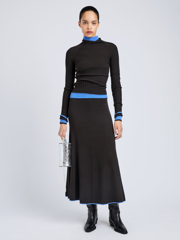 Proenza Schouler Proenza Schouler White Label Daniella Sweater In Souffle Knit - Chicory