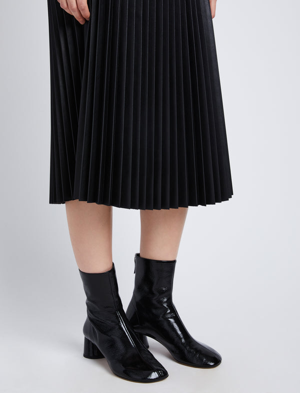 Proenza Schouler Proenza Schouler White Label Daphne Pleated Skirt In Faux Leather - Black
