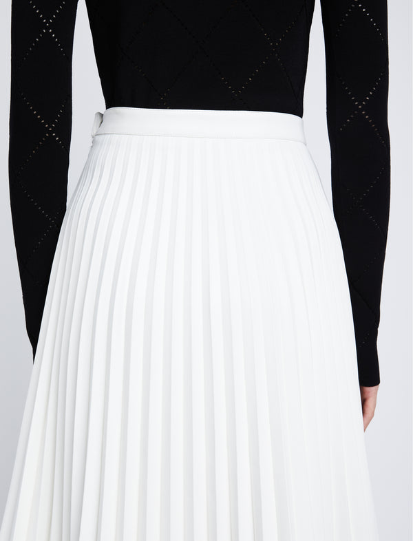 Proenza Schouler Proenza Schouler White Label Daphne Pleated Skirt In Faux Leather - Off White