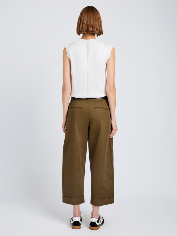 Proenza Schouler Proenza Schouler White Label Dori Pant In Fine Herringbone - Wood