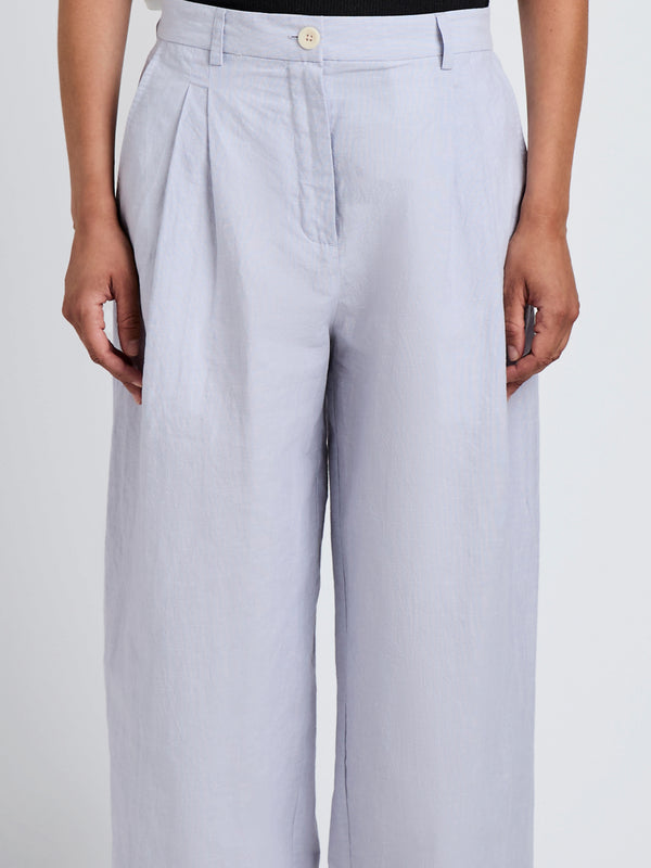 Proenza Schouler Proenza Schouler White Label Eleanor Pant In Linen Shirting - Light Oxford Melange