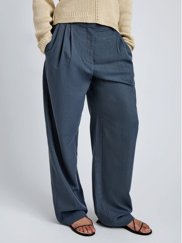 Proenza Schouler Proenza Schouler White Label Eleanor Pant In Wool Melange - Denim
