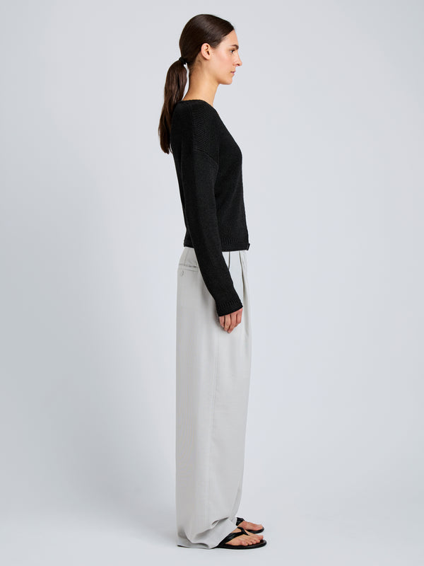 Proenza Schouler Proenza Schouler White Label Eleanor Pant In Wool Melange - Light Grey