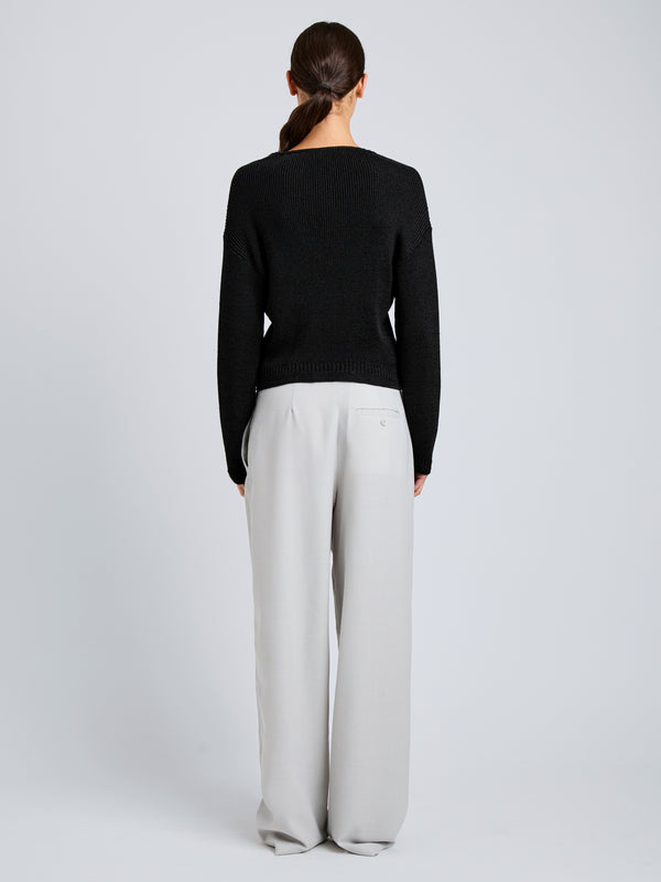 Proenza Schouler Proenza Schouler White Label Eleanor Pant In Wool Melange - Light Grey