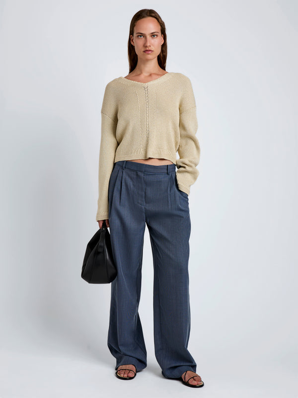proenza schouler Proenza Schouler White Label Eleanor Pant in Wool Melange - Denim
