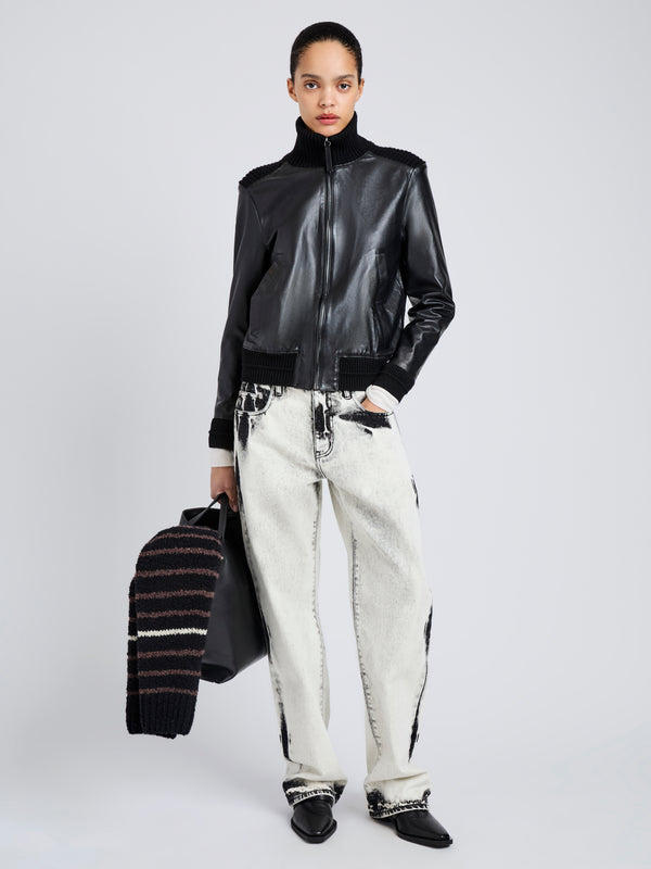 Proenza Schouler Proenza Schouler White Label Elenora Jacket In Lightweight Leather - Black