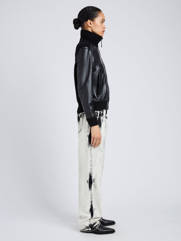 Proenza Schouler Proenza Schouler White Label Elenora Jacket In Lightweight Leather - Black