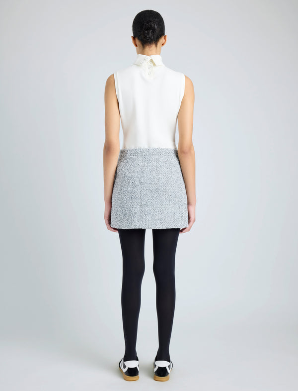 Proenza Schouler Proenza Schouler White Label Elise Skirt In Boucle - Coal/Black/Alabaster