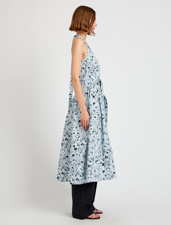 Proenza Schouler Proenza Schouler White Label Ellison Dress In Printed Poplin - Frost/Black