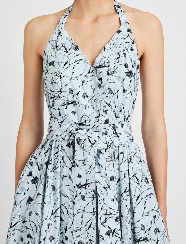 Proenza Schouler Proenza Schouler White Label Ellison Dress In Printed Poplin - Frost/Black